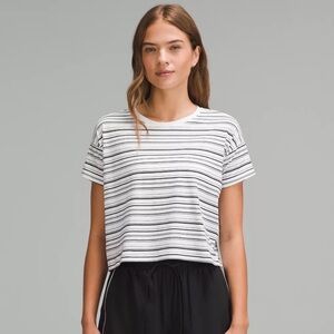 Lululemon Striped Black and White T-shirt